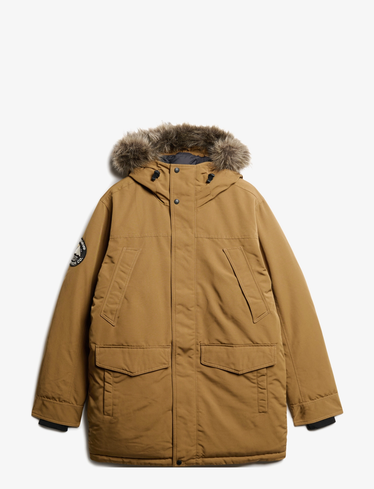 SUPERDRY Everest Kunstpelz Parka Jacke Braun - S - Herren