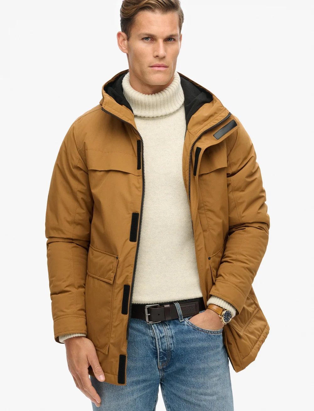 Superdry - SURPLUS HOODED PARKA - winterjassen - dark tobacco brown - 0