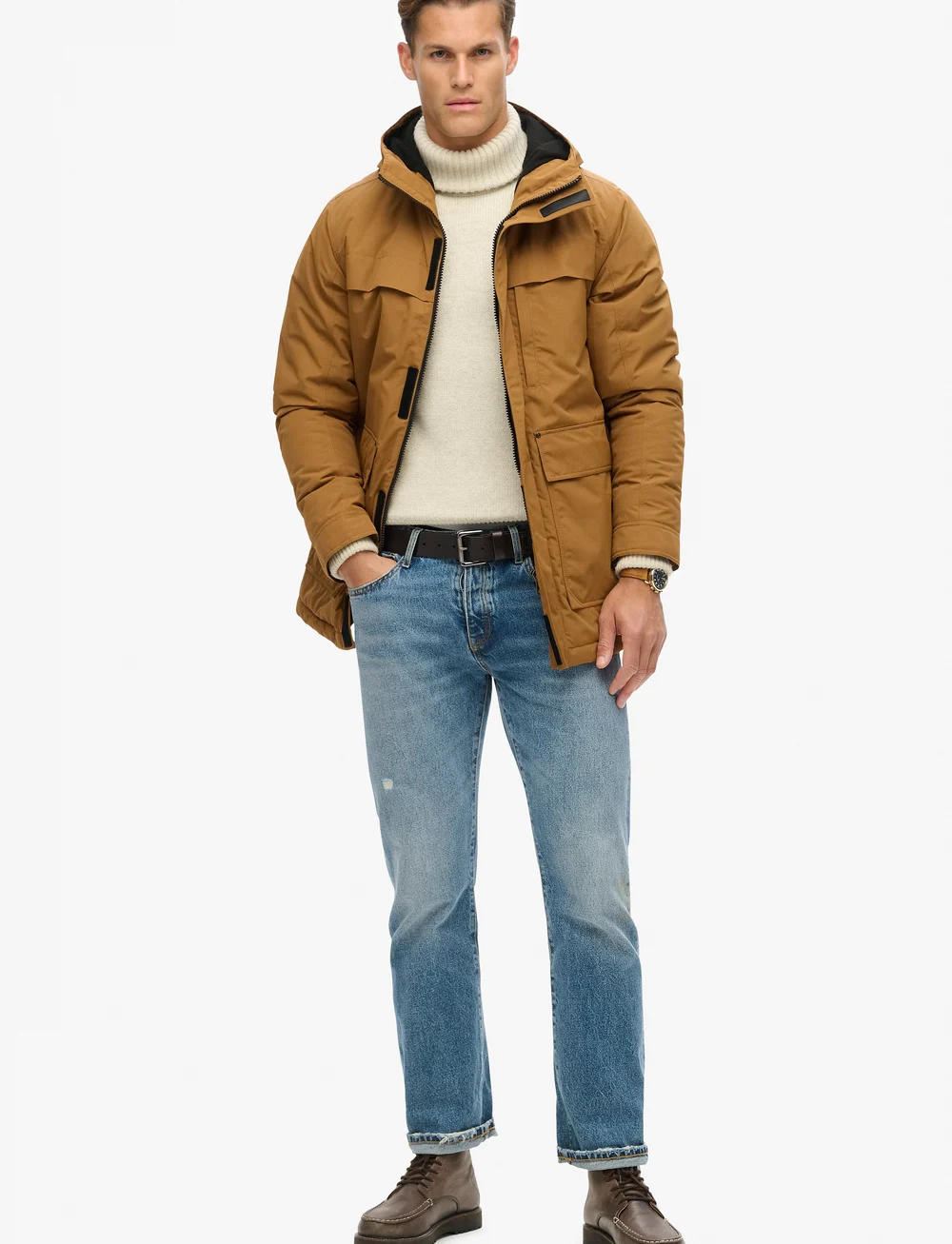 Superdry - SURPLUS HOODED PARKA - winterjassen - dark tobacco brown - 5