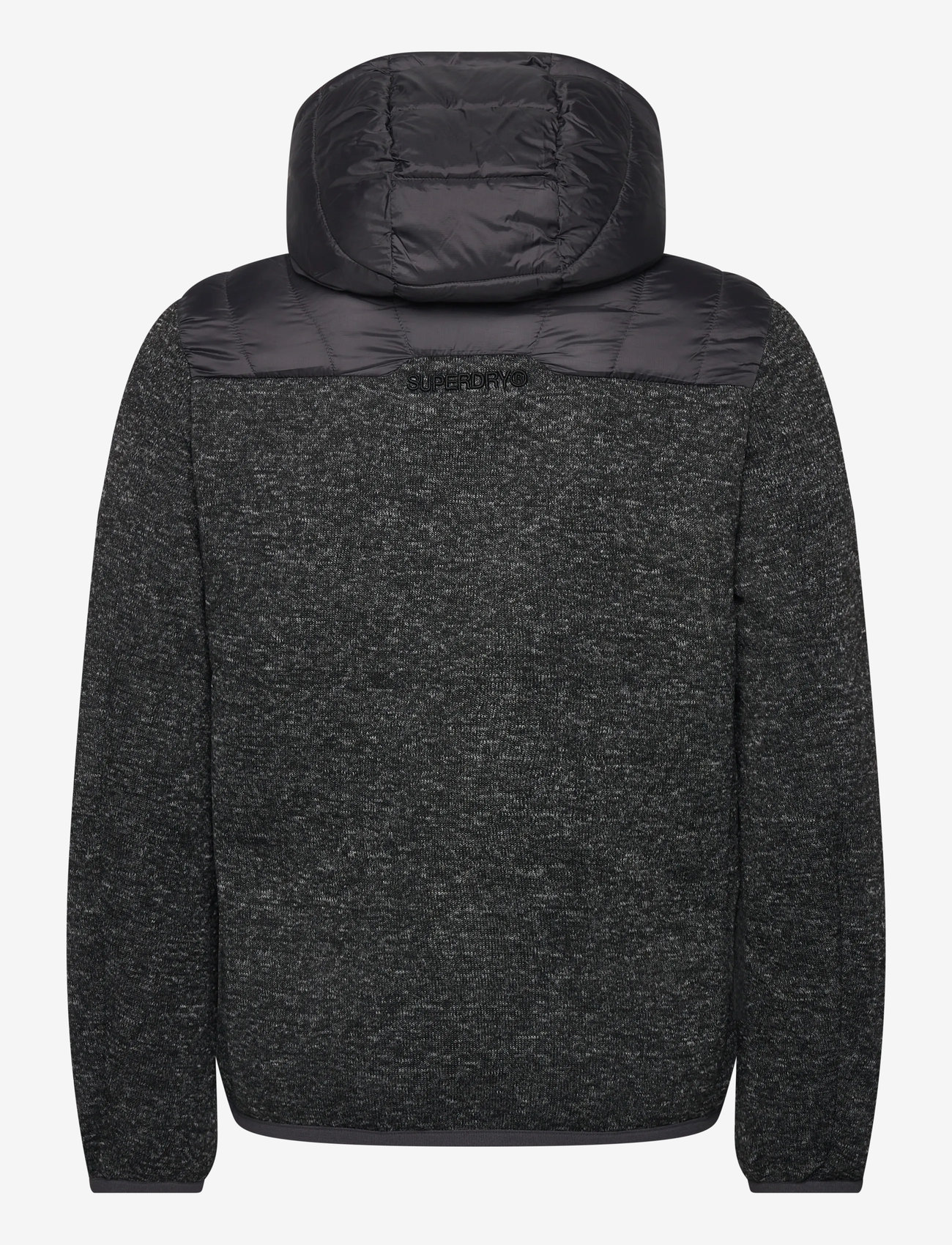 Superdry - HOODED KNIT STORM HYBRID JKT - vinterjakker - dark charcoal marl - 2