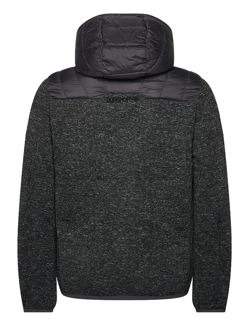 Superdry - HOODED KNIT STORM HYBRID JKT - vinterjakker - dark charcoal marl - 2