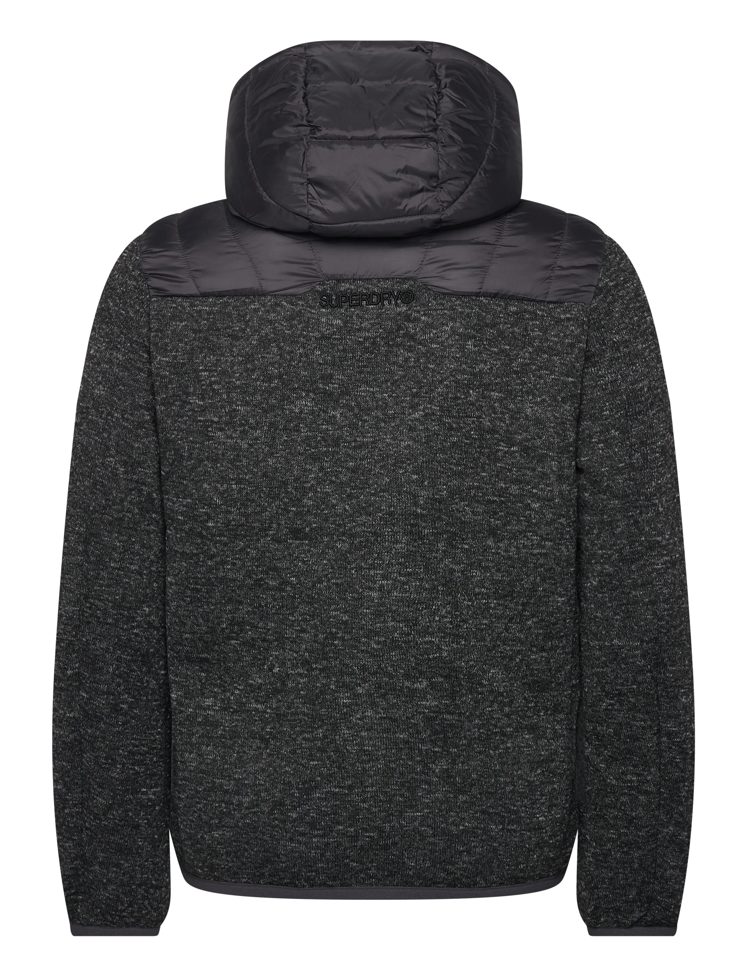 Superdry - HOODED KNIT STORM HYBRID JKT - daunenjacken - dark charcoal marl - 2