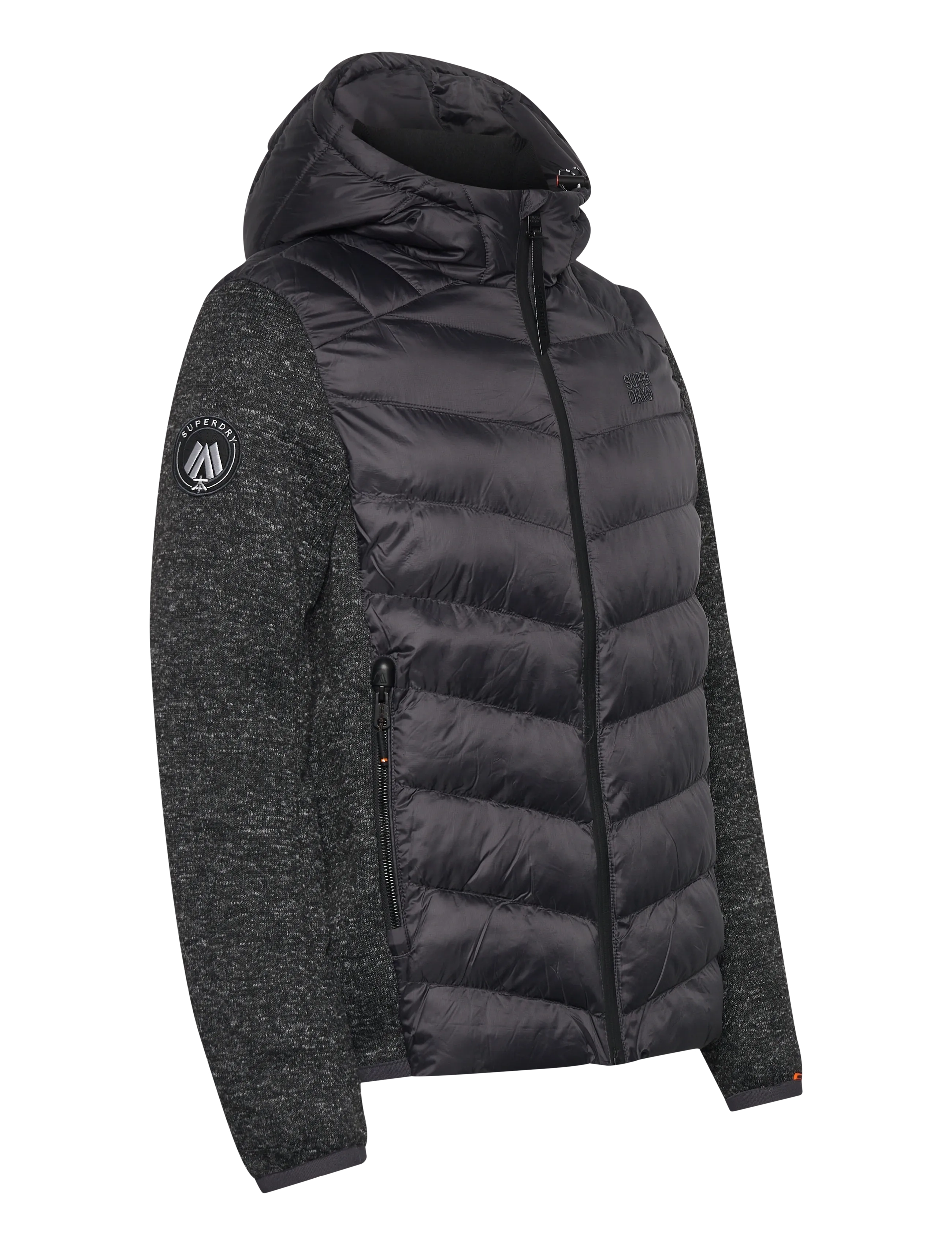 Superdry - HOODED KNIT STORM HYBRID JKT - daunenjacken - dark charcoal marl - 3