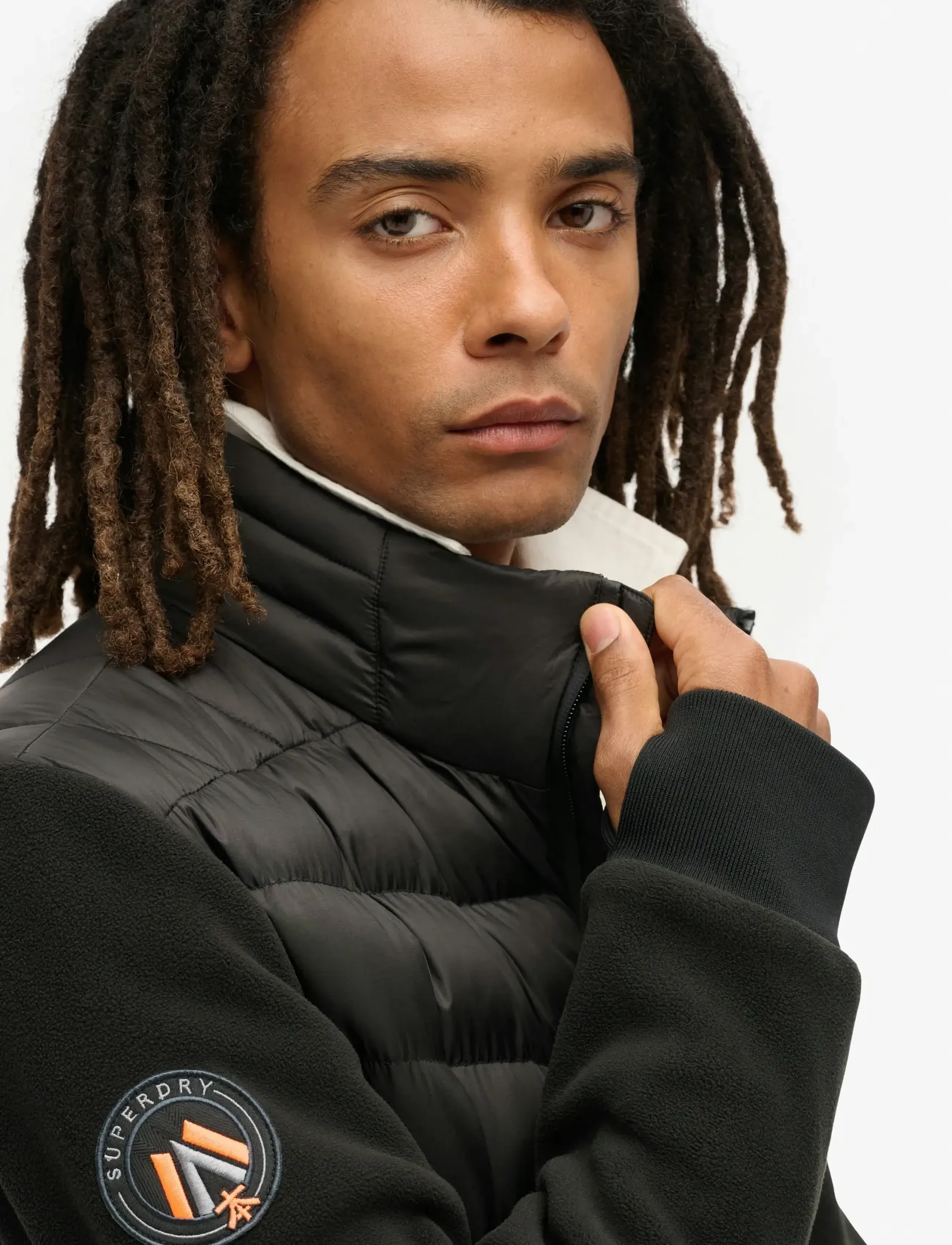 Superdry - STORM FLEECE HYBRID BOMBER - hybridjackor - black - 2