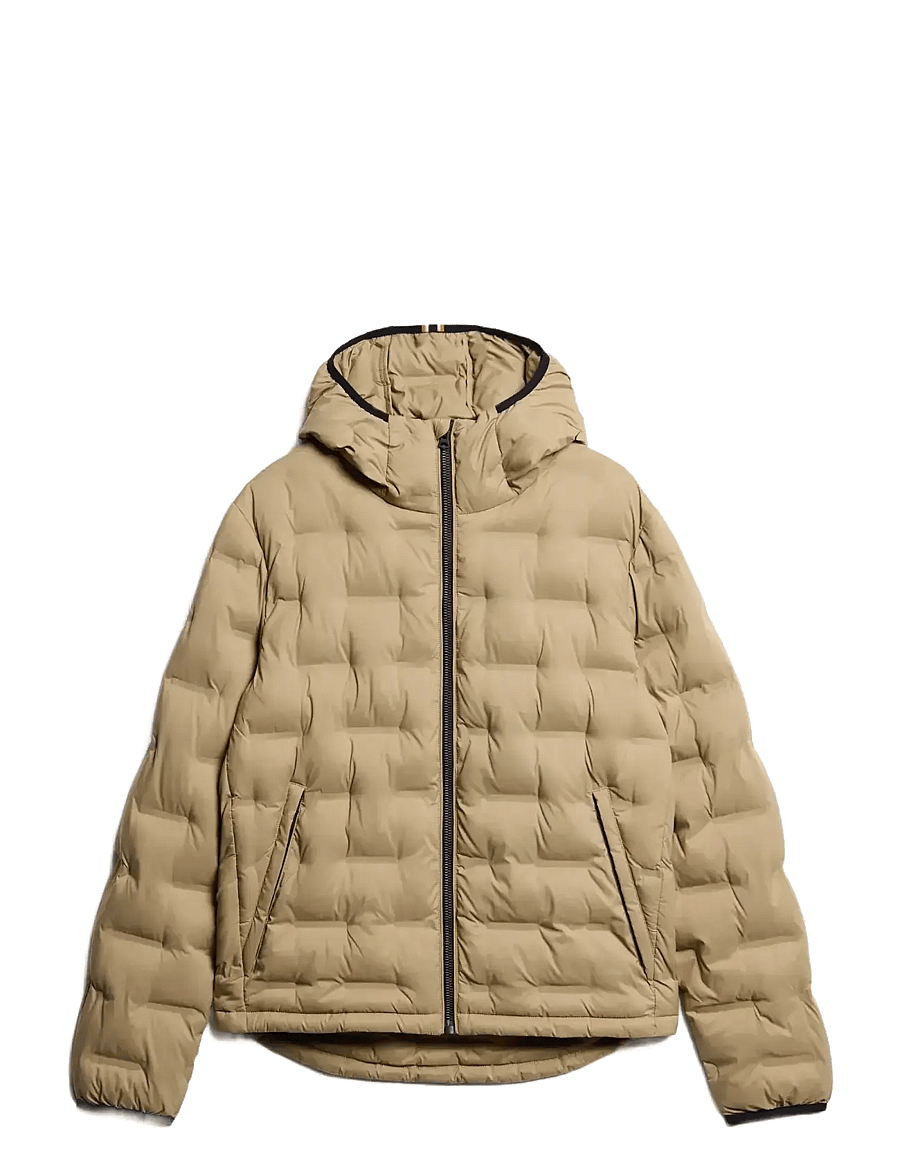 Superdry - HOODED QUILTED PUFFER COAT - voodriga joped - canyon sand brown - 1