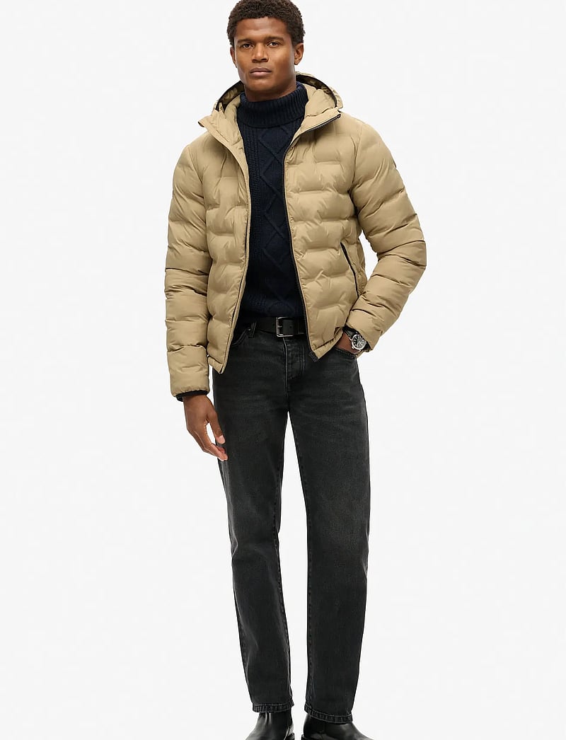 Superdry - HOODED QUILTED PUFFER COAT - vinterjackor - canyon sand brown - 2