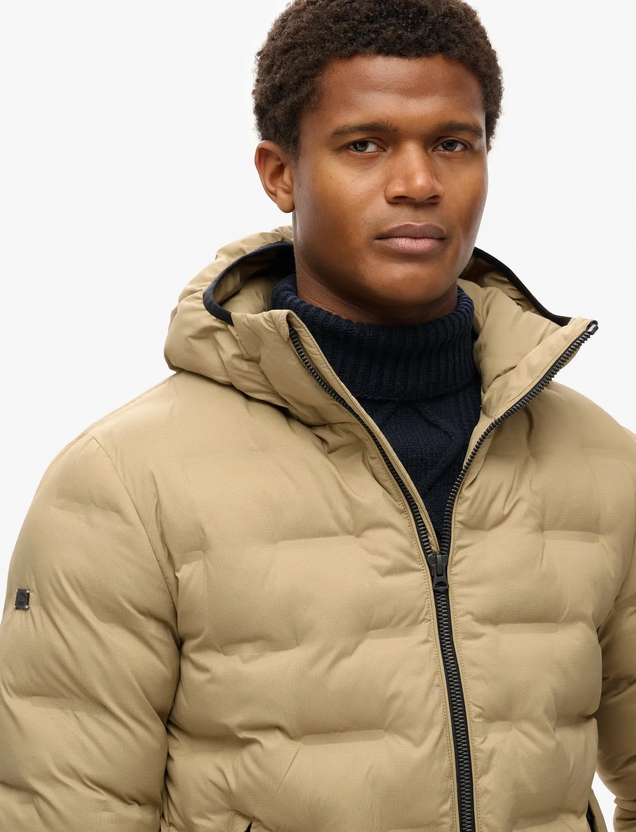 Superdry - HOODED QUILTED PUFFER COAT - voodriga joped - canyon sand brown - 3