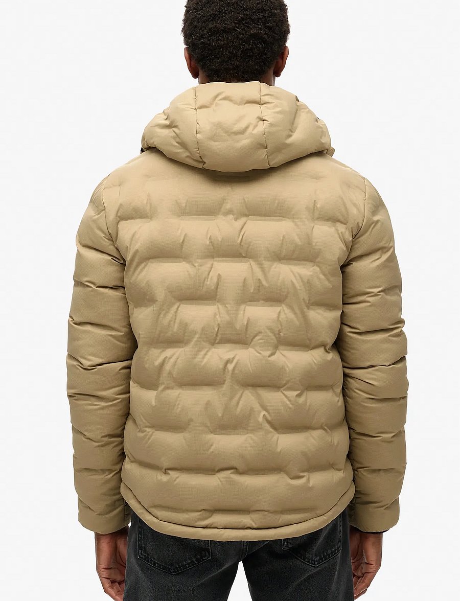 Superdry - HOODED QUILTED PUFFER COAT - voodriga joped - canyon sand brown - 4
