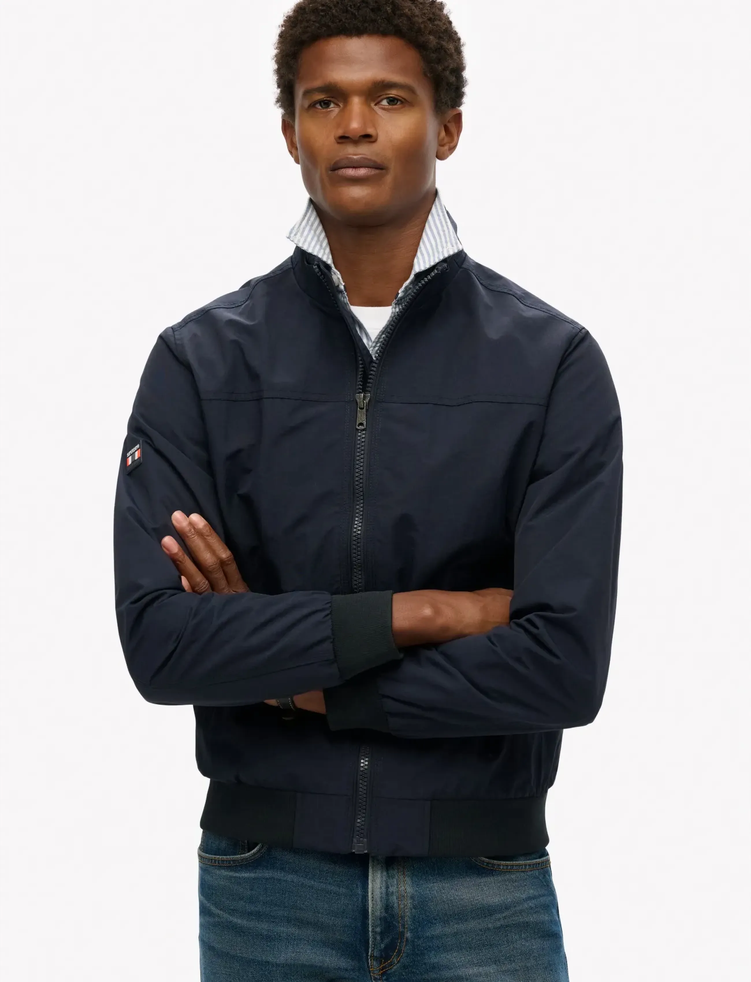 Superdry - NYLON HARRINGTON JACKET - forårsjakker - eclipse navy - 3
