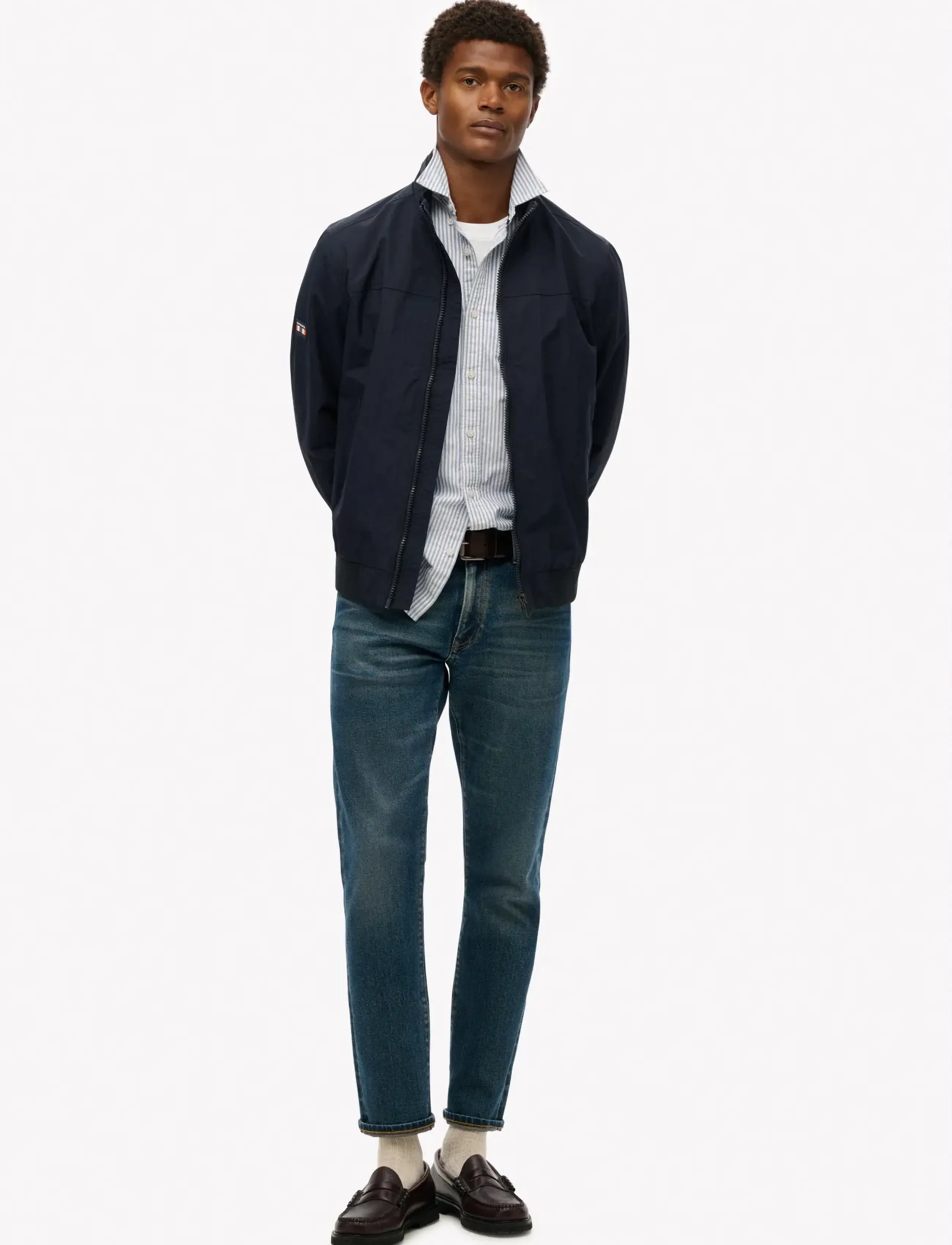 Superdry - NYLON HARRINGTON JACKET - forårsjakker - eclipse navy - 5