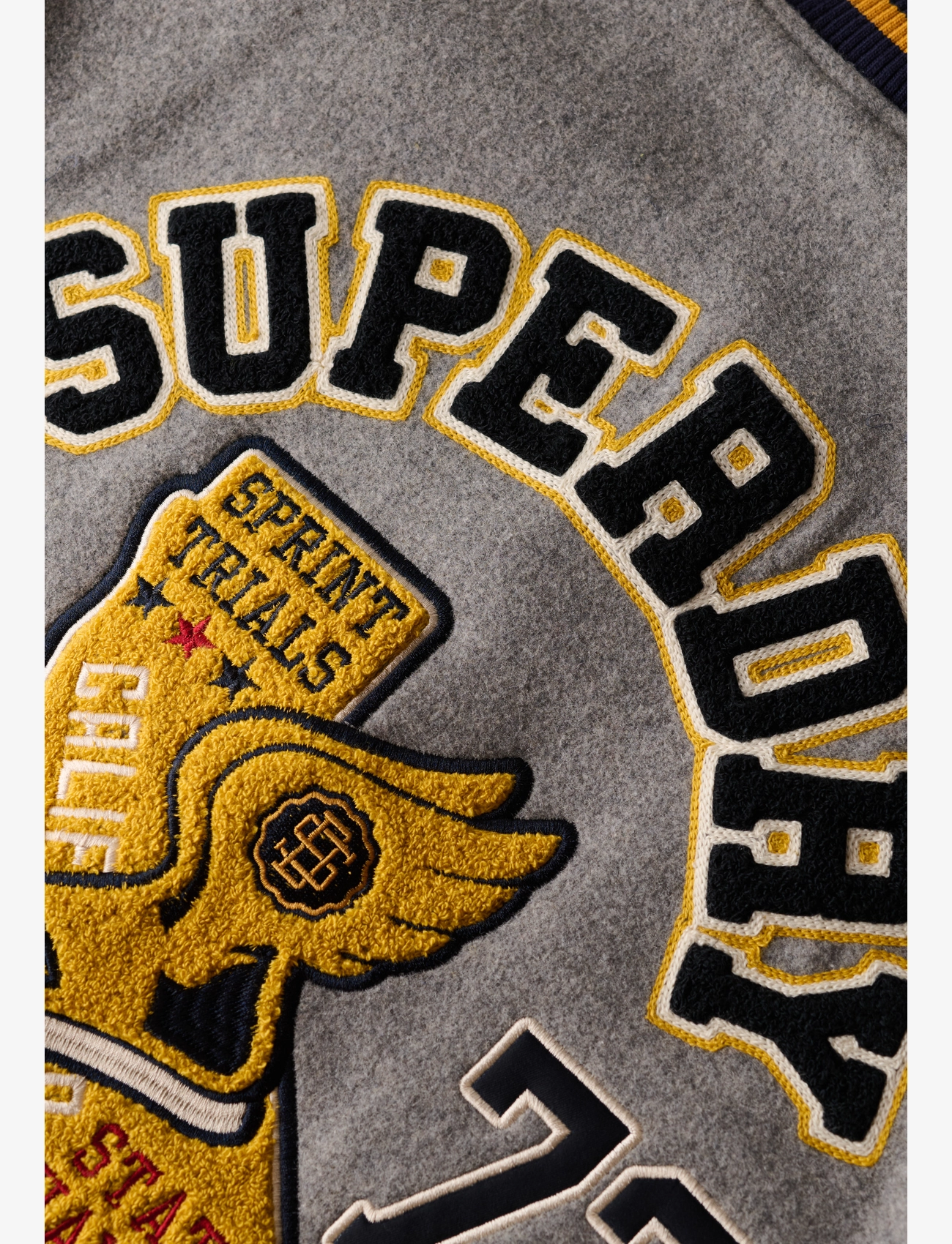 Superdry - COLLEGE PATCHED BOMBER JACKET - varsity-jacken - grey marl - 2