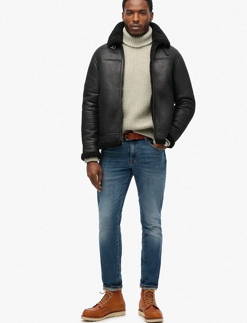 Superdry - FAUX SHEARLING AVIATOR JACKET - black - 2