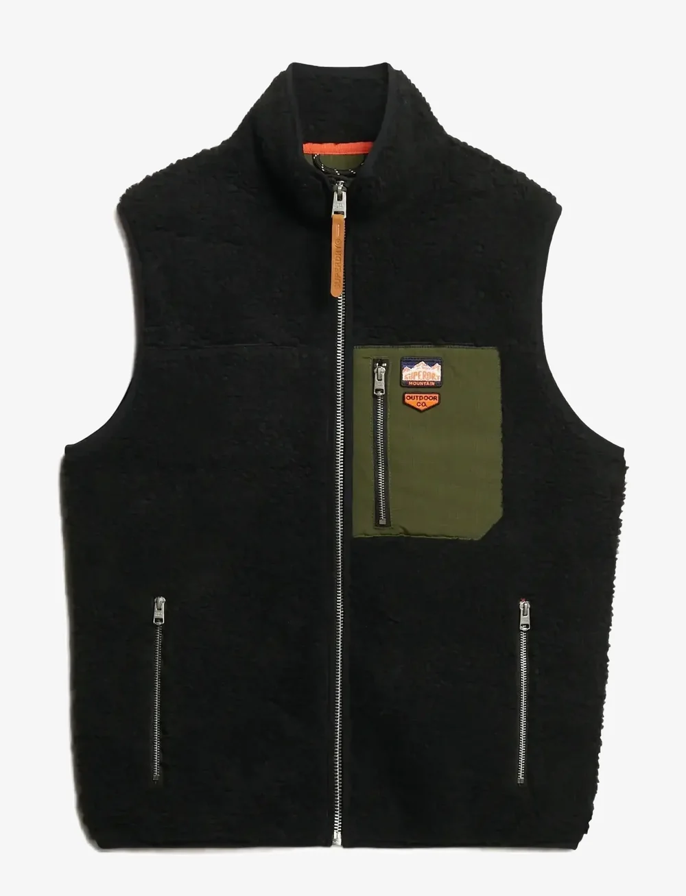 Superdry - VINTAGE RETRO FLEECE GILET - teddy kampsunid - black - 1