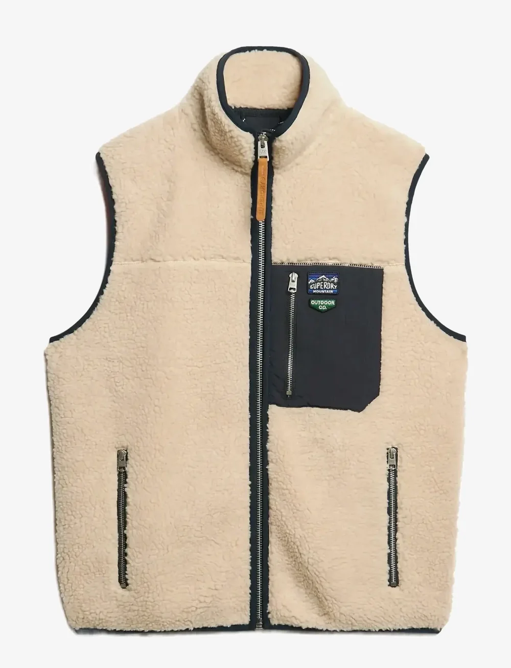 Superdry - VINTAGE RETRO FLEECE GILET - fleece-pullover - oatmeal beige - 1