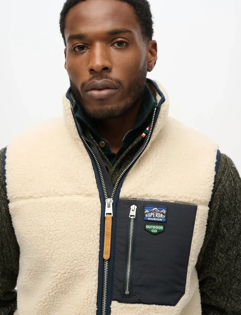 Superdry - VINTAGE RETRO FLEECE GILET - fleece-pullover - oatmeal beige - 4