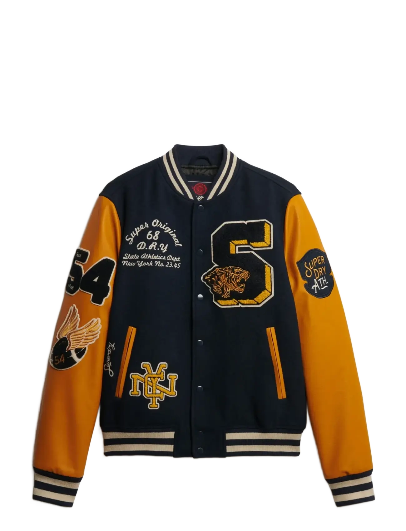 Superdry - VINTAGE PATCHED VARSITY JKT - eclipse navy/mustard - 1