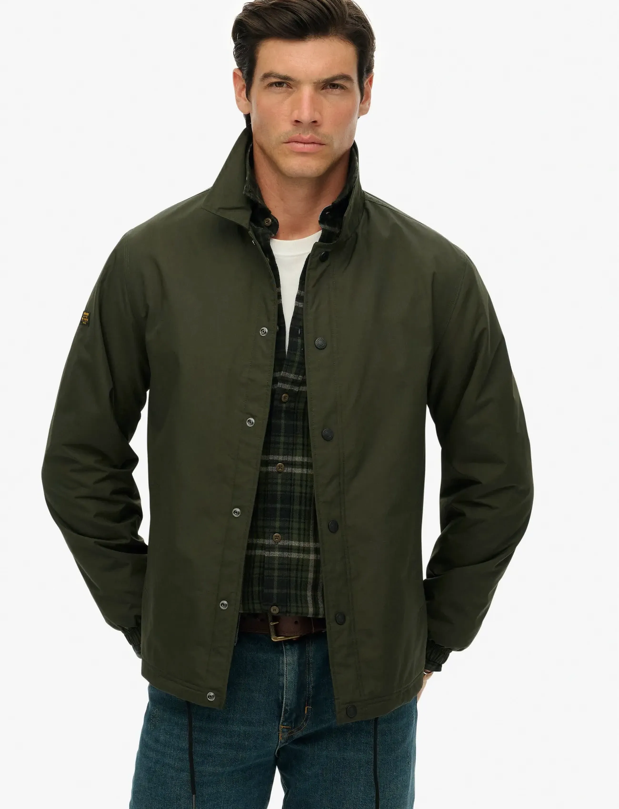 Superdry Nylon Coach Jacket, S, Jackets, Grün - Light Männerswear