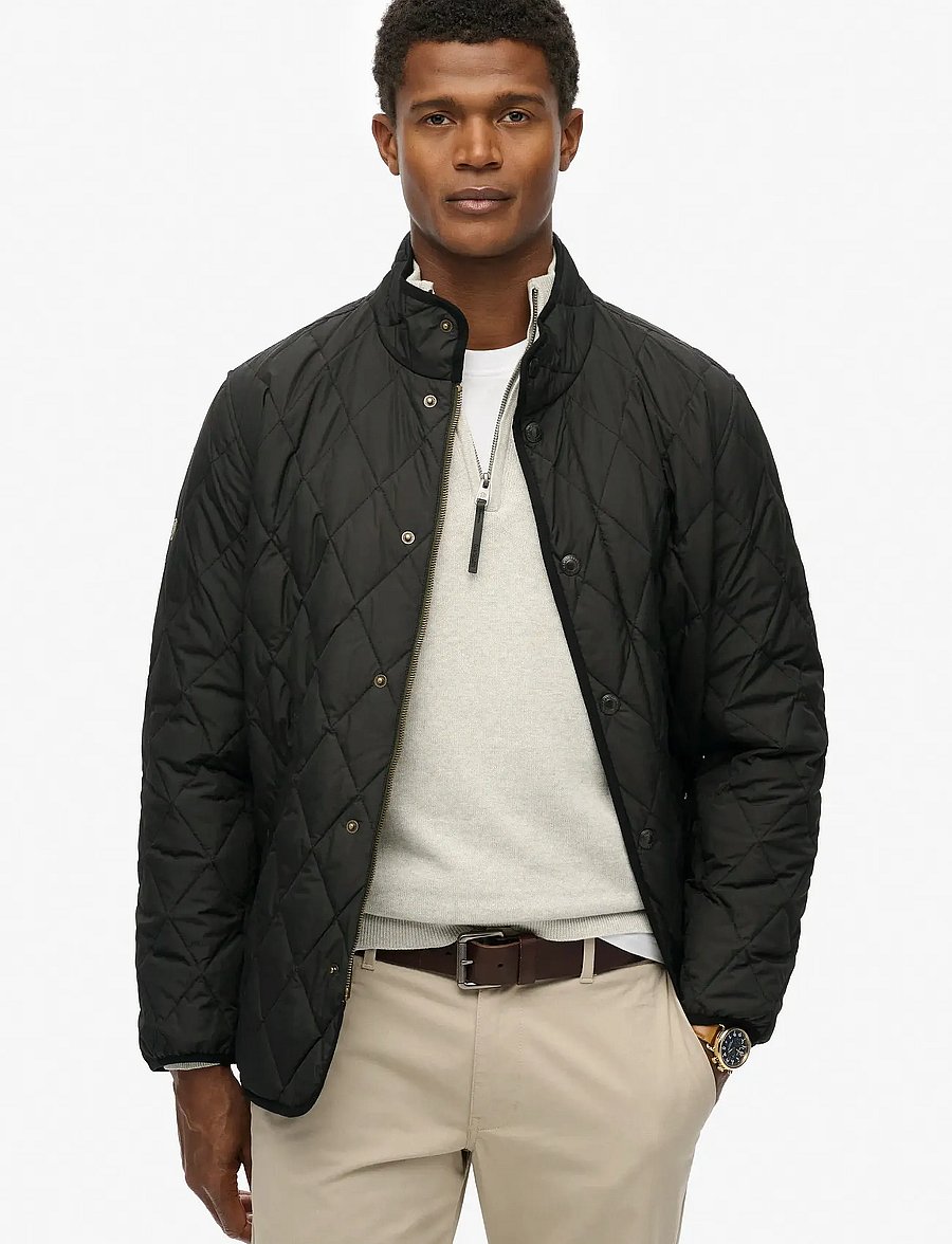 Superdry - QUILTED ESTATE JACKET - herbstjacken - meteorite black - 0