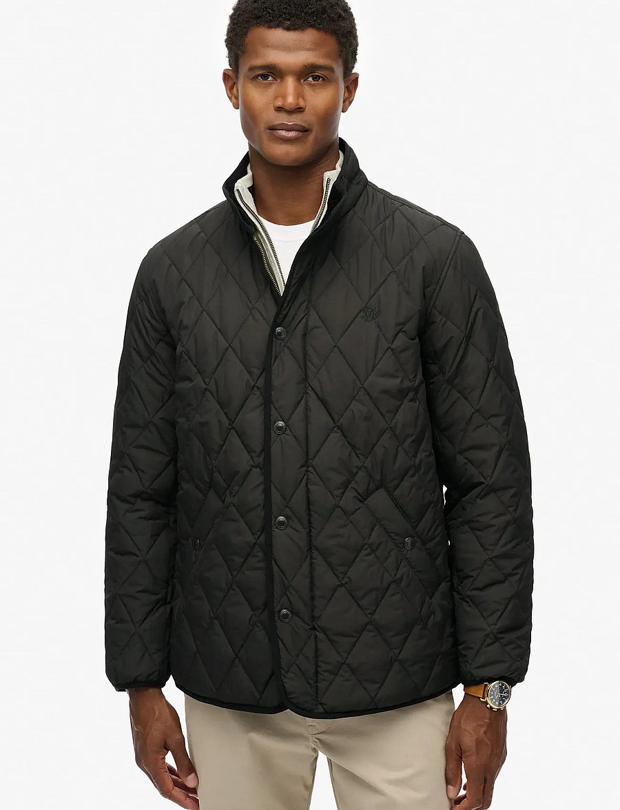 Superdry - QUILTED ESTATE JACKET - herbstjacken - meteorite black - 5