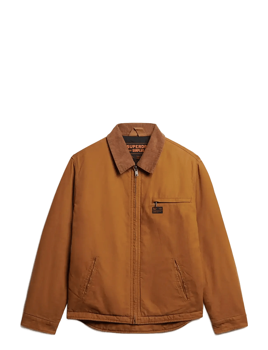 Superdry - COTTON CANVAS RANCH JKT - vårjackor - denim co tobacco brown - 1