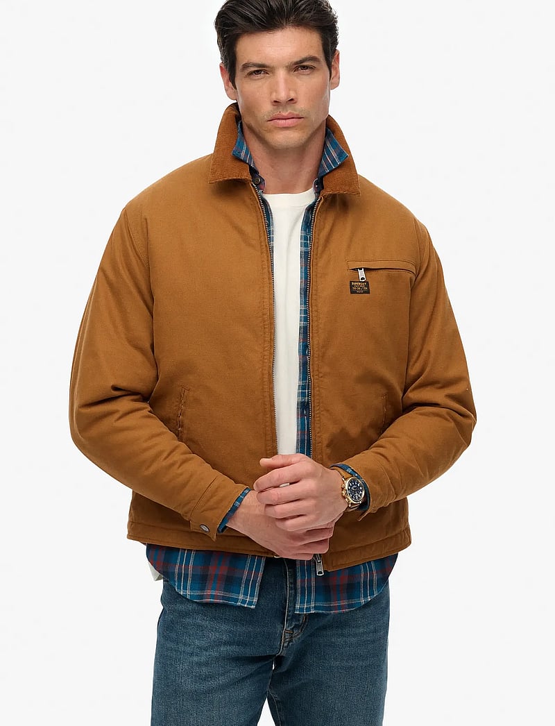 Superdry - COTTON CANVAS RANCH JKT - frühlingsjacken - denim co tobacco brown - 3