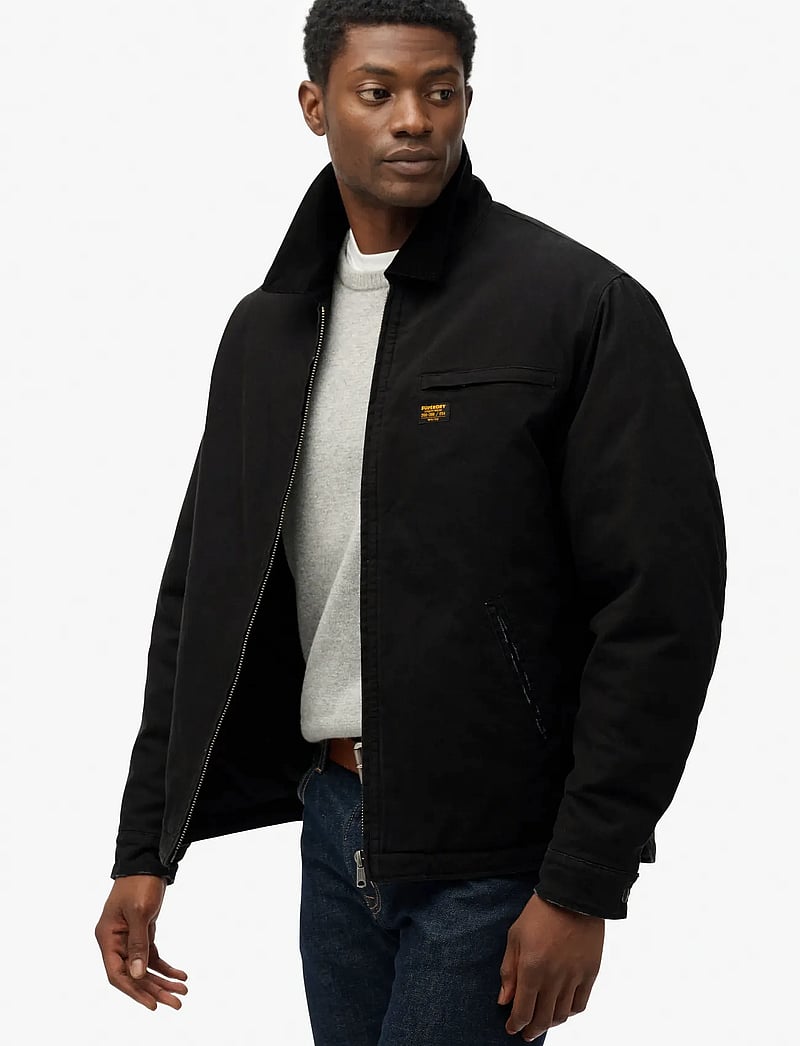 Superdry - COTTON CANVAS RANCH JKT - forårsjakker - jet black - 3