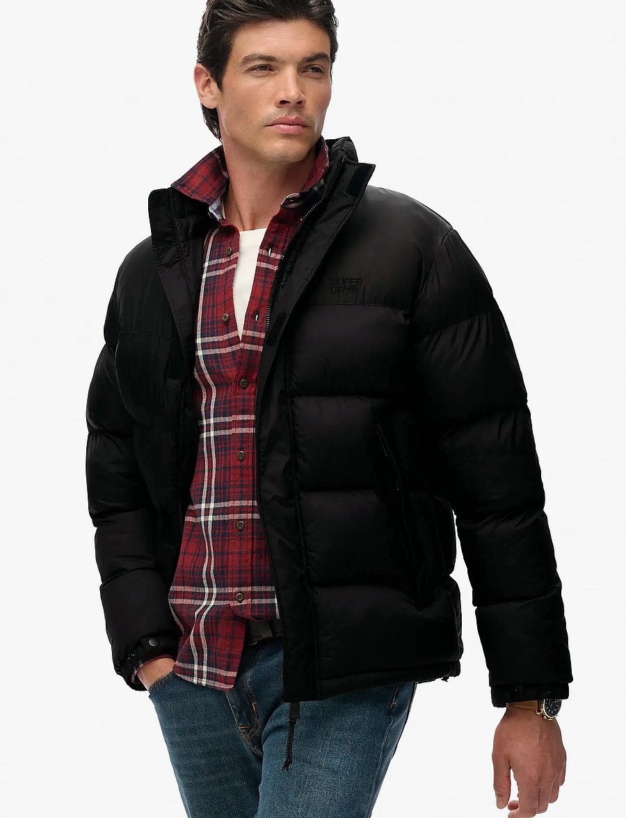 Superdry - NON HOODED TECH PADDED JKT - sulejoped - black - 4