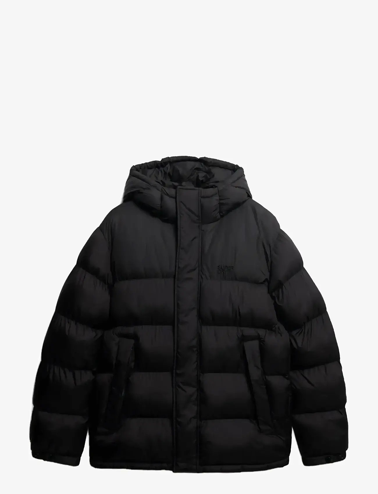 Superdry - HOODED TECH PADDED JKT - padded jackets - black - 0
