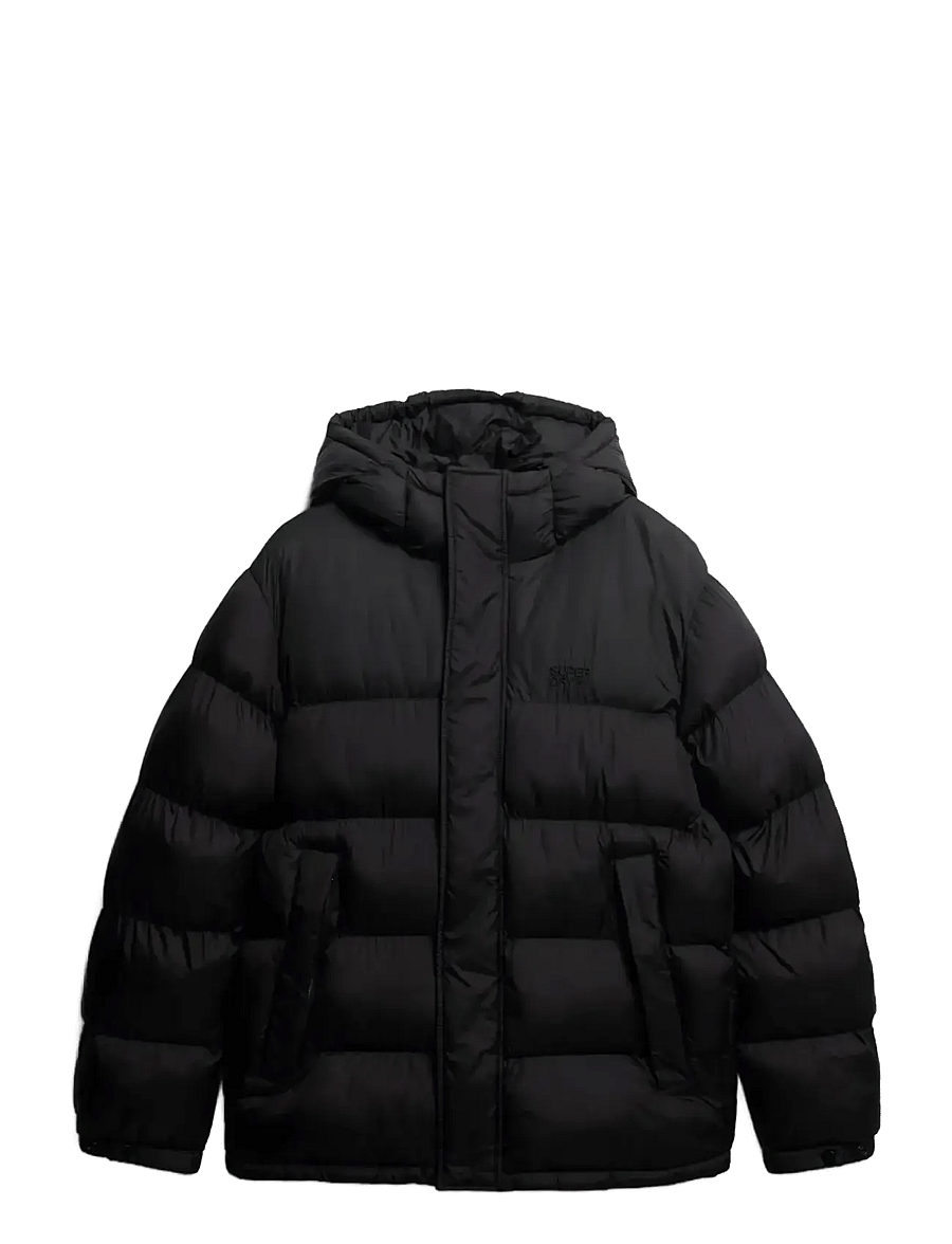 Superdry - HOODED TECH PADDED JKT - down jackets - black - 1