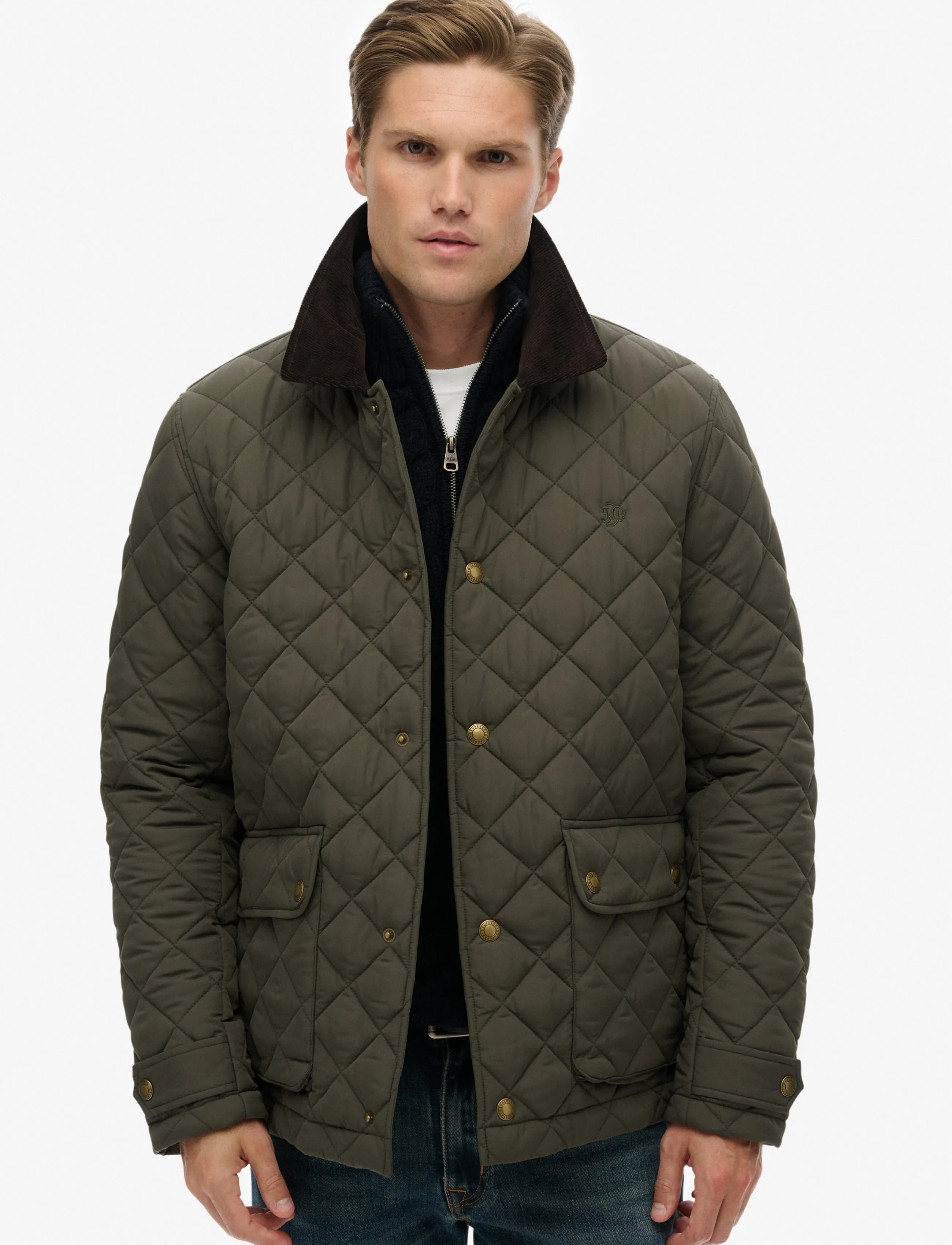 Superdry QUILTED ESTATE COACH JACKET - Ytterkläder - ARMY KHAKI / khaki/green