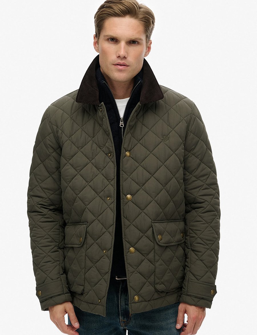 Superdry - QUILTED ESTATE COACH JACKET - army khaki - 0