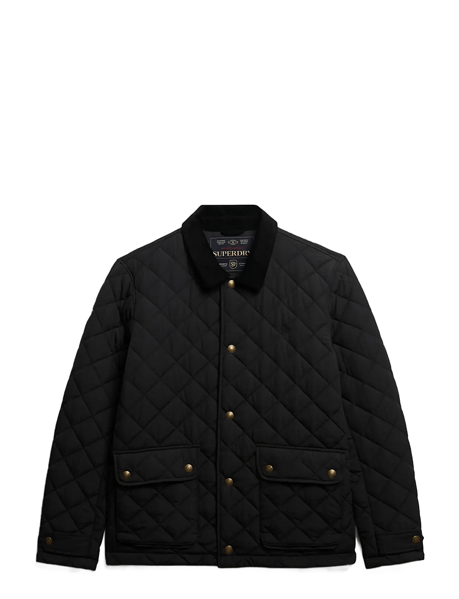 Superdry - QUILTED ESTATE COACH JACKET - herbstjacken - meteorite black - 1