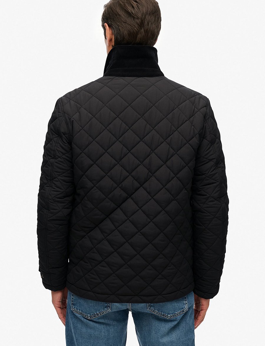 Superdry - QUILTED ESTATE COACH JACKET - herbstjacken - meteorite black - 3
