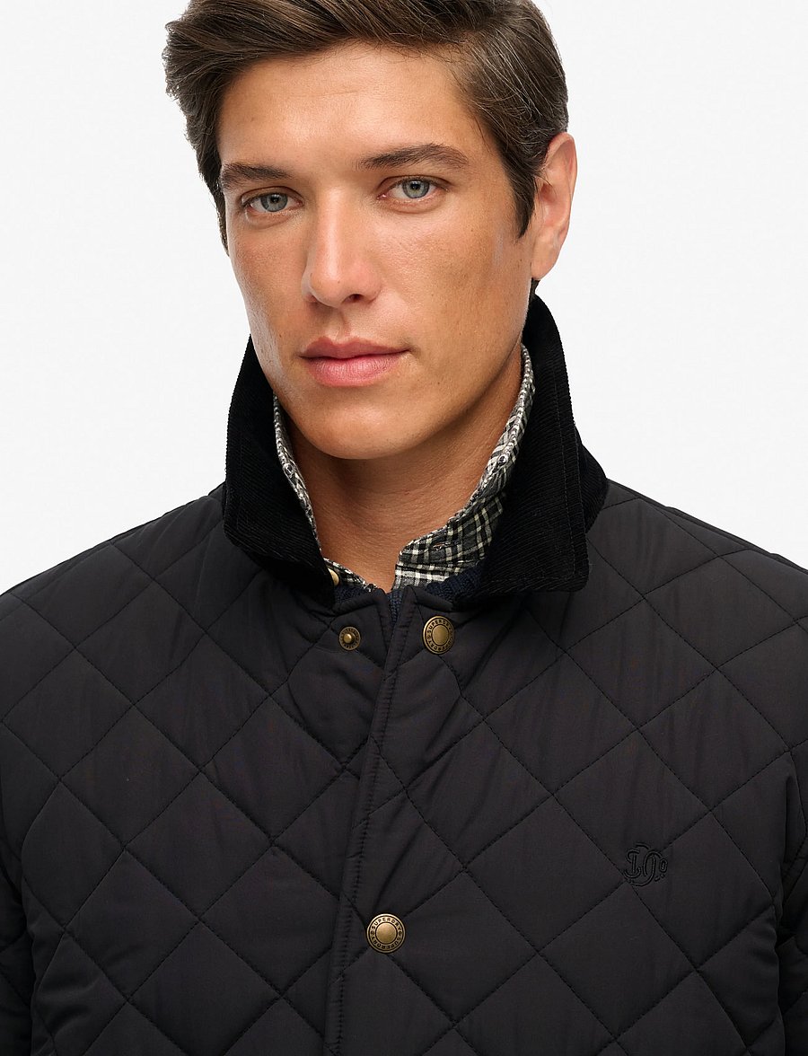 Superdry - QUILTED ESTATE COACH JACKET - herbstjacken - meteorite black - 4
