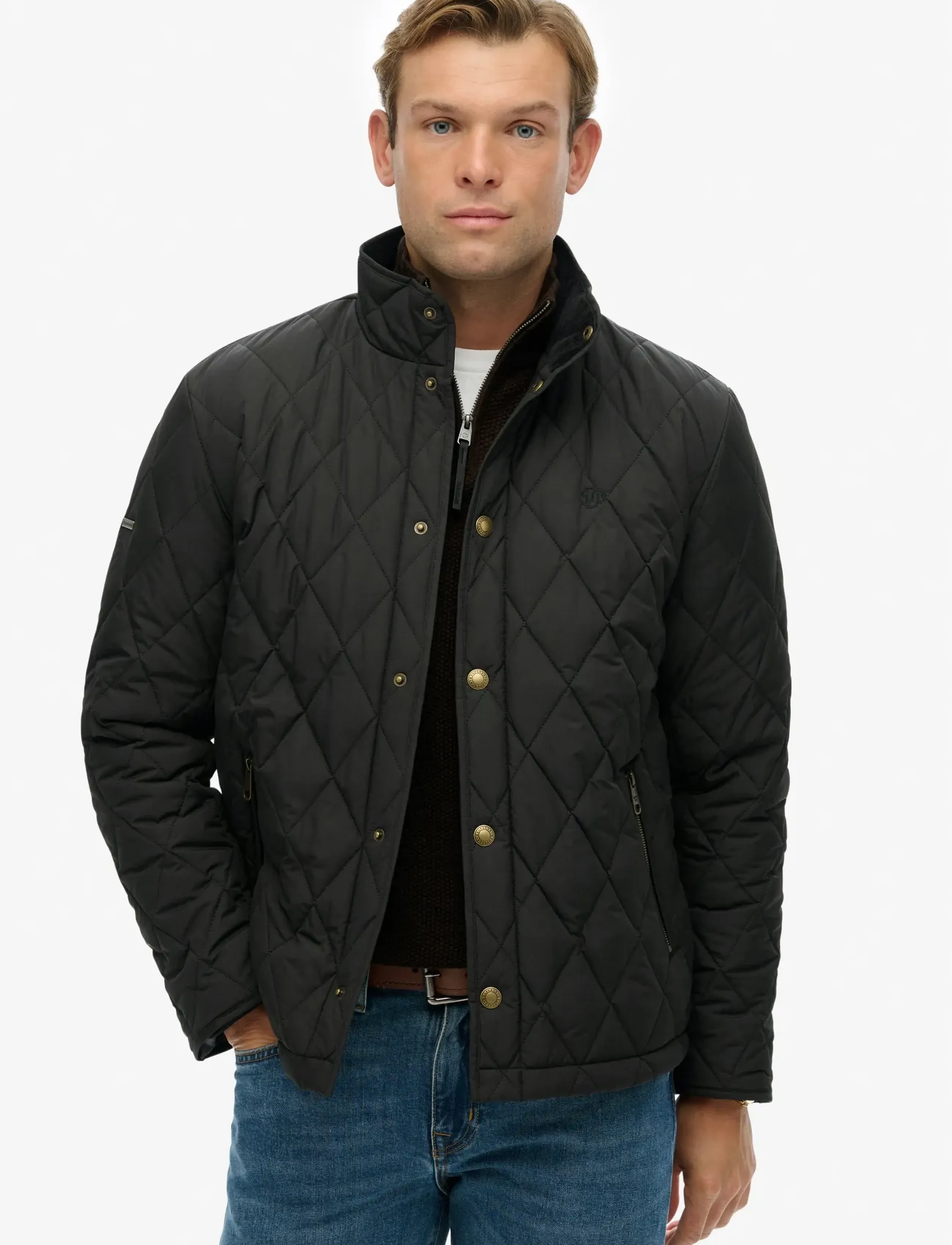 Superdry QUILTED ESTATE COUNTRY JACKET - Kläder - METEORITE BLACK / black