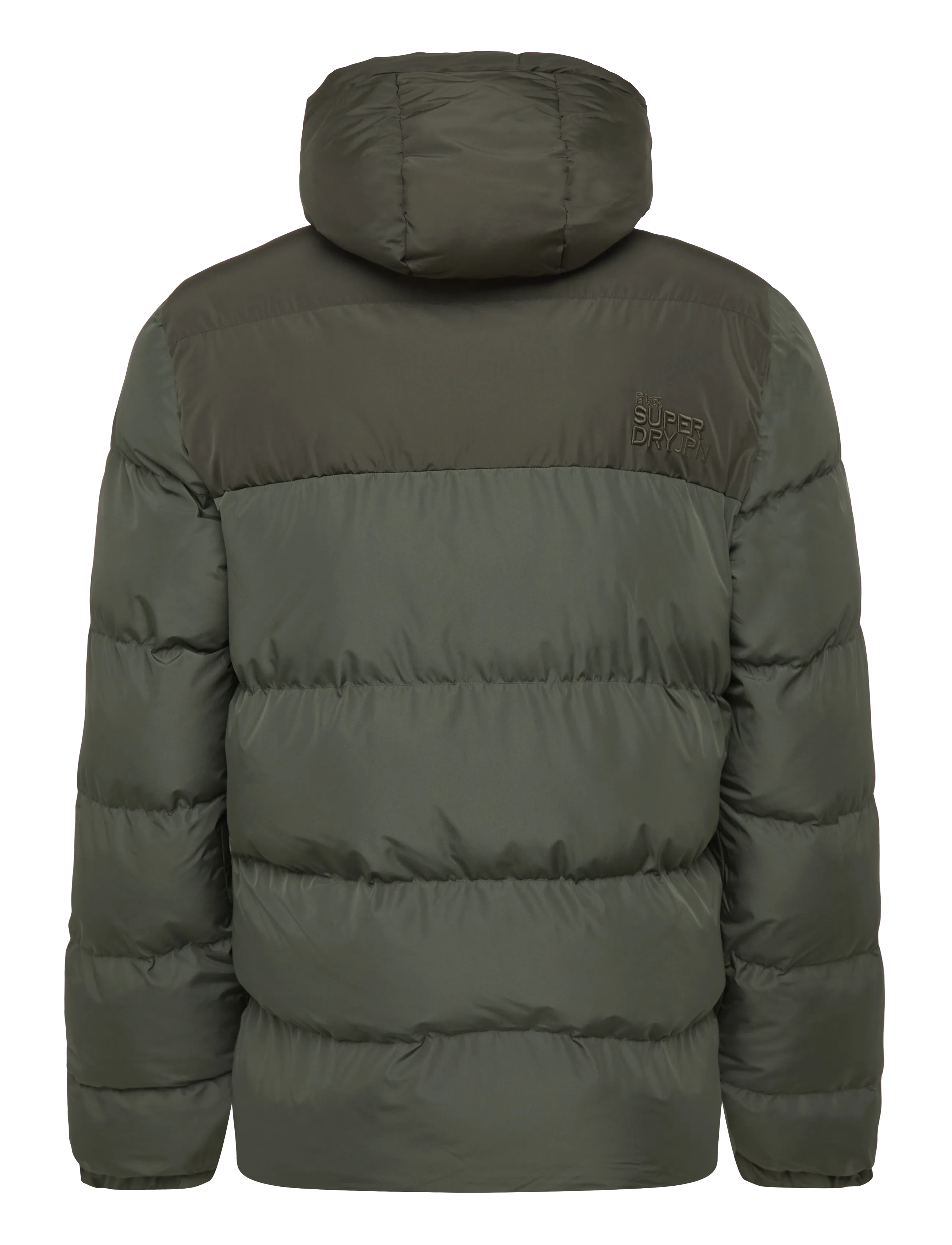 Superdry - COLOURBLOCK HOODED PUFFER JKT - talvejoped - surplus goods olive green - 2