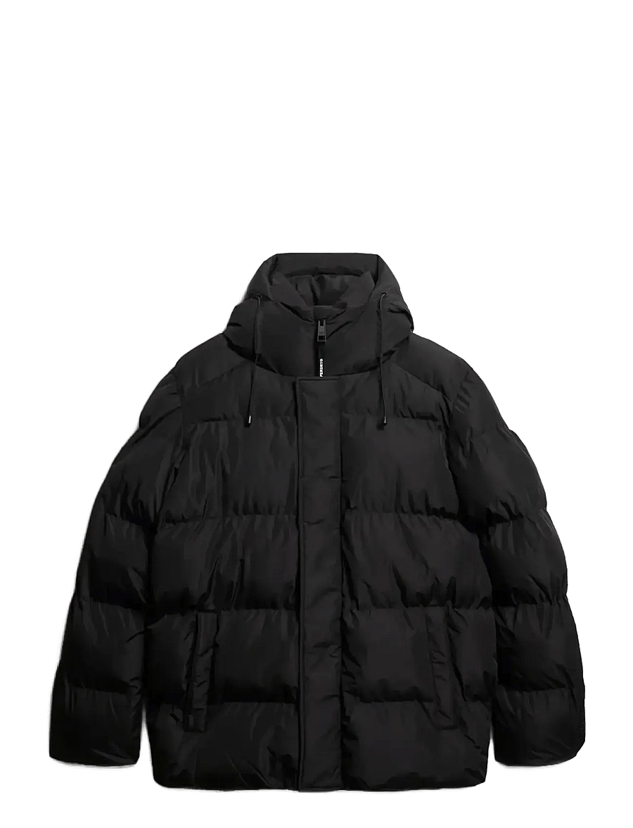 Superdry - HOODED 5 BAFFLE SPORTS PUFFER - down jackets - black - 1