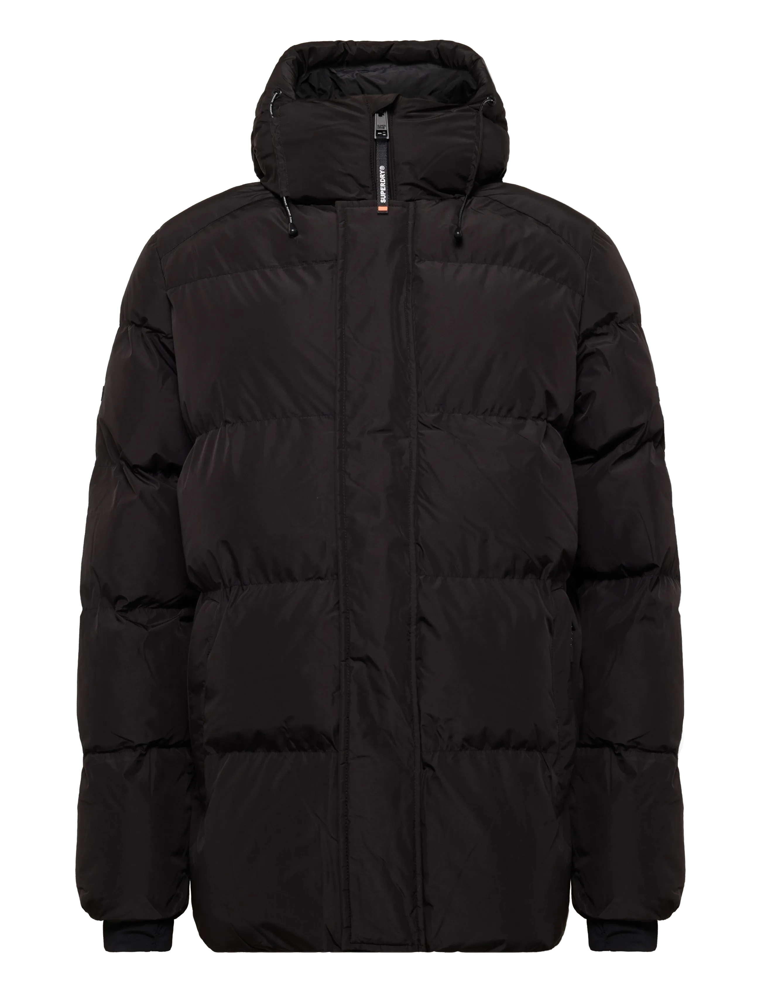 Superdry HOODED 5 BAFFLE SPORTS PUFFER - Kleidung - BLACK / black