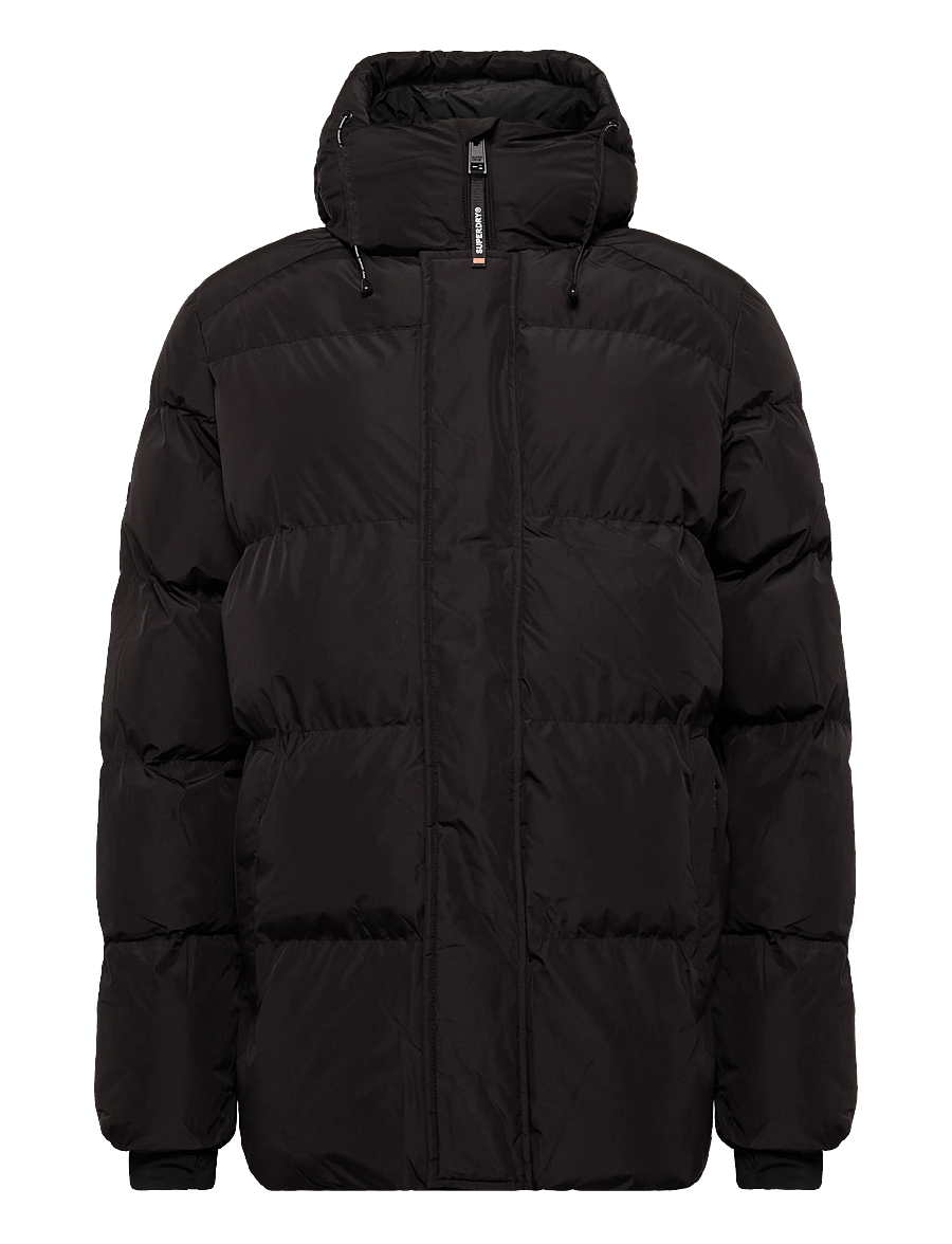 Superdry - HOODED 5 BAFFLE SPORTS PUFFER - sulejoped - black - 1