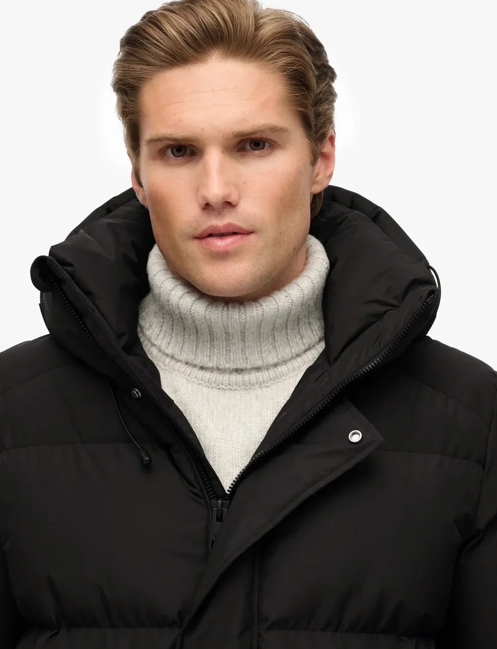 Superdry - HOODED 5 BAFFLE SPORTS PUFFER - talvejoped - black - 2