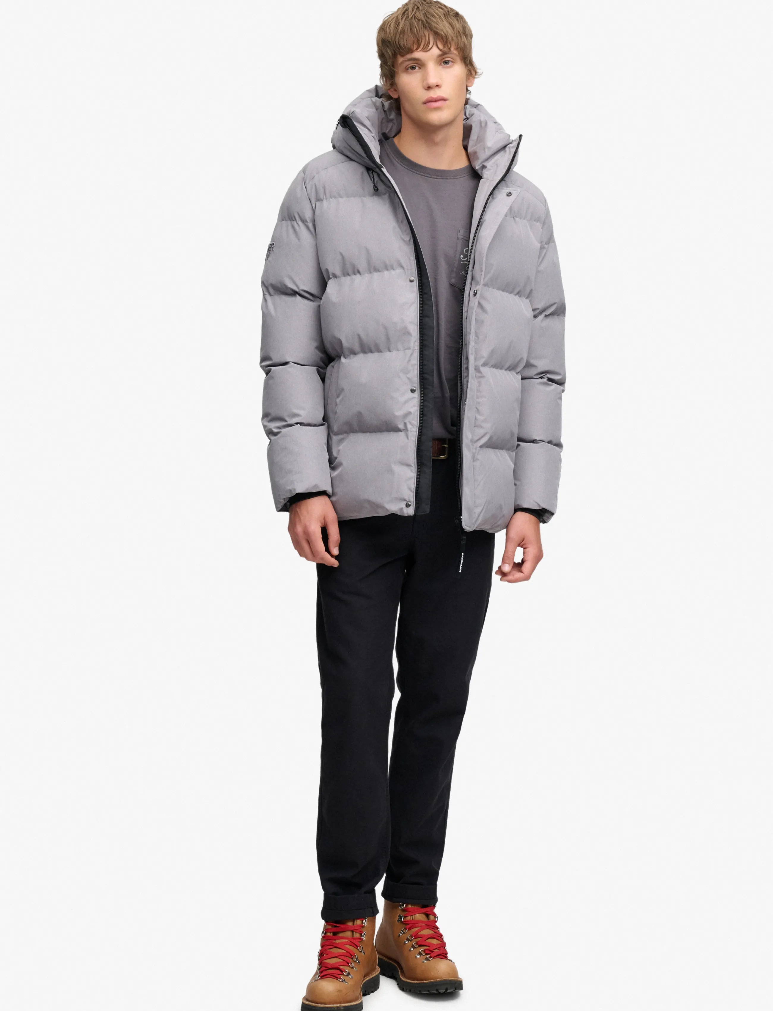 Superdry Hooded 5 Baffle Sports Puffer jackor herr – bild 7