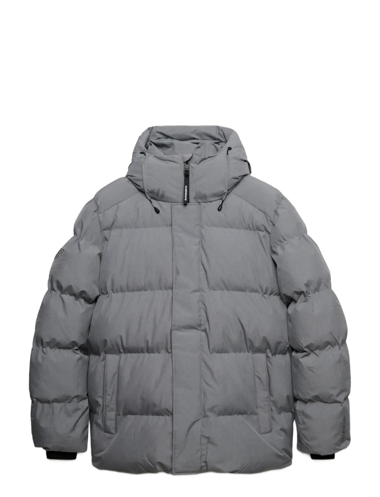 Superdry - HOODED 5 BAFFLE SPORTS PUFFER - winter jackets - grey marl - 2