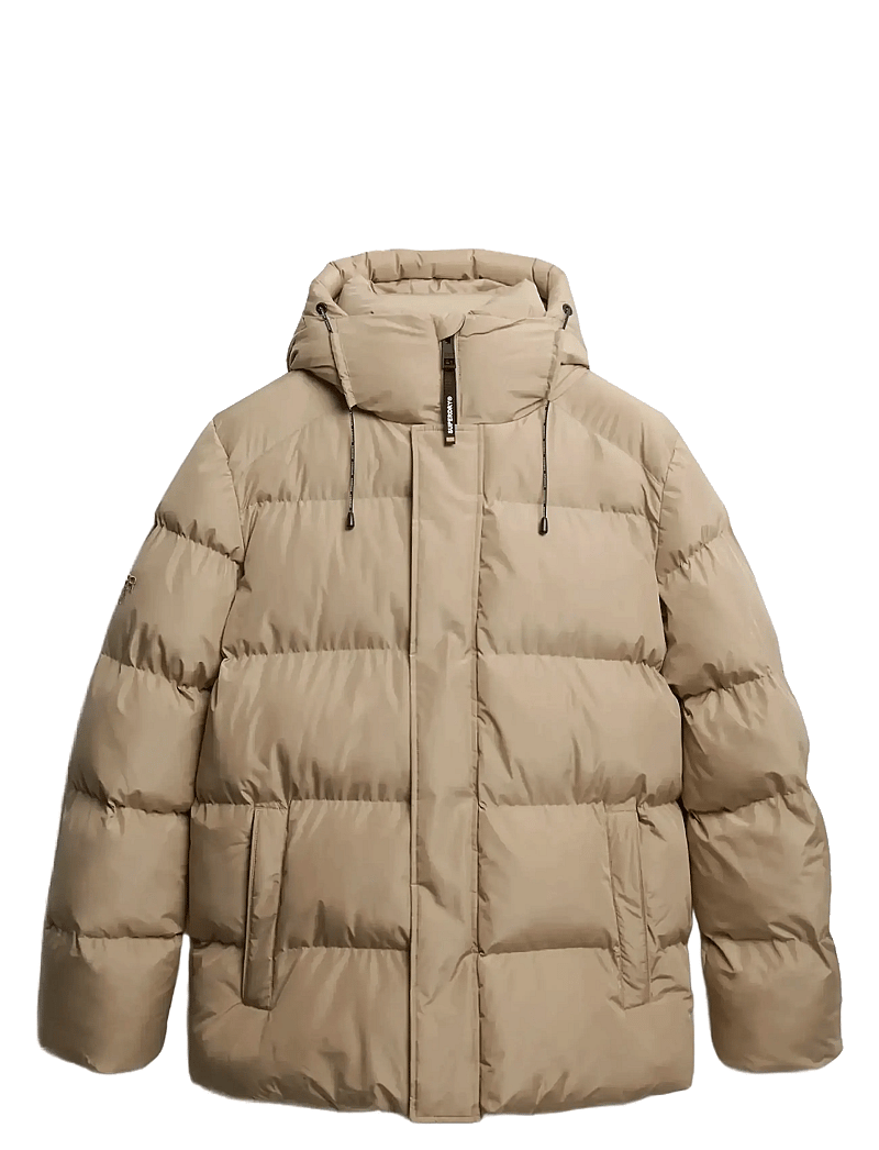 Superdry - HOODED 5 BAFFLE SPORTS PUFFER - voodriga joped - winter twig beige - 1