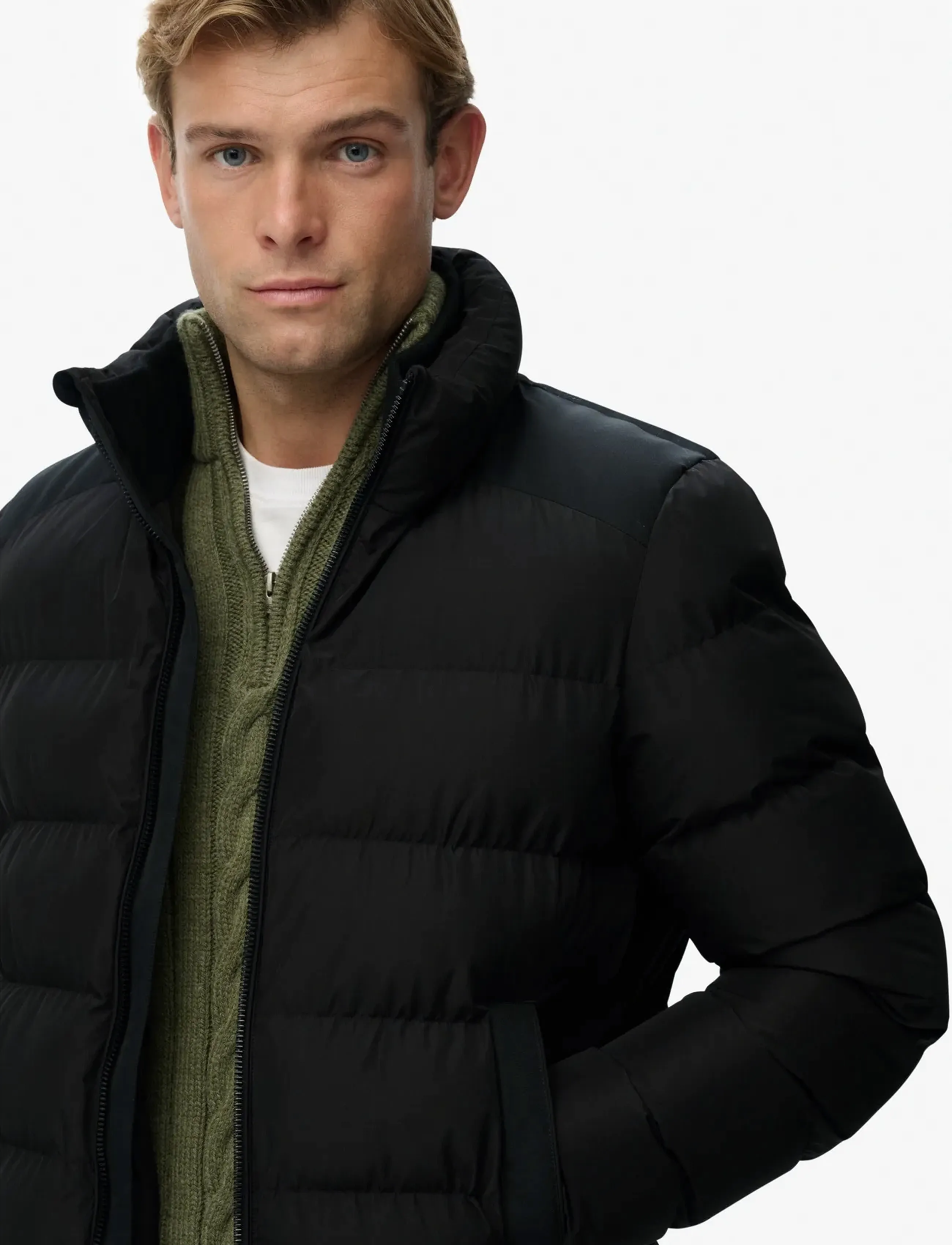 Superdry - SPORTS PUFFER JACKET - gefütterte jacken - black - 4