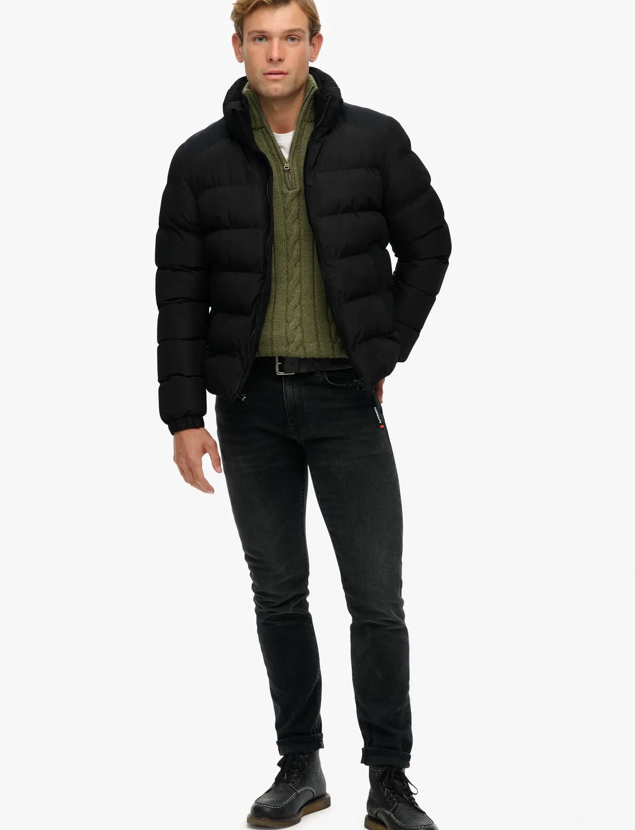 Superdry - SPORTS PUFFER JACKET - gefütterte jacken - black - 5