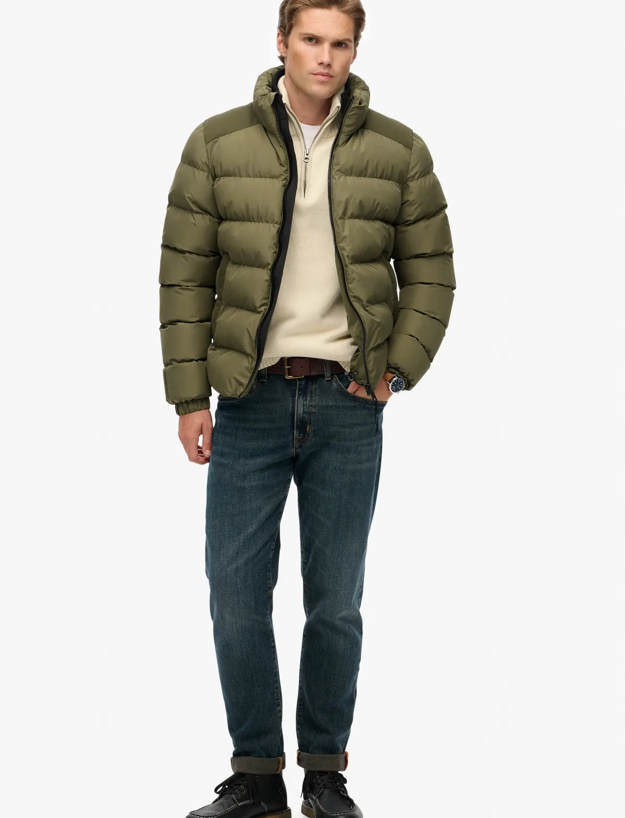 Superdry - SPORTS PUFFER JACKET - fôrede jakker - shooting olive - 5