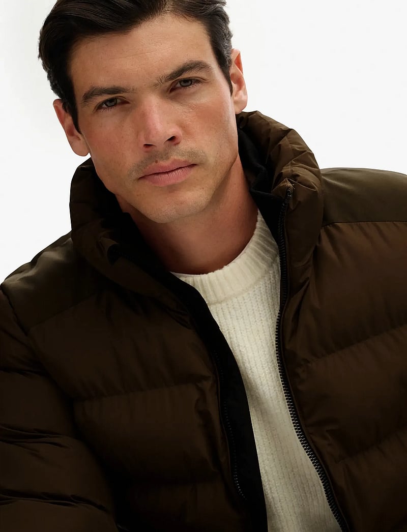 Superdry - SPORTS PUFFER JACKET - dunjackor - slate brown - 4