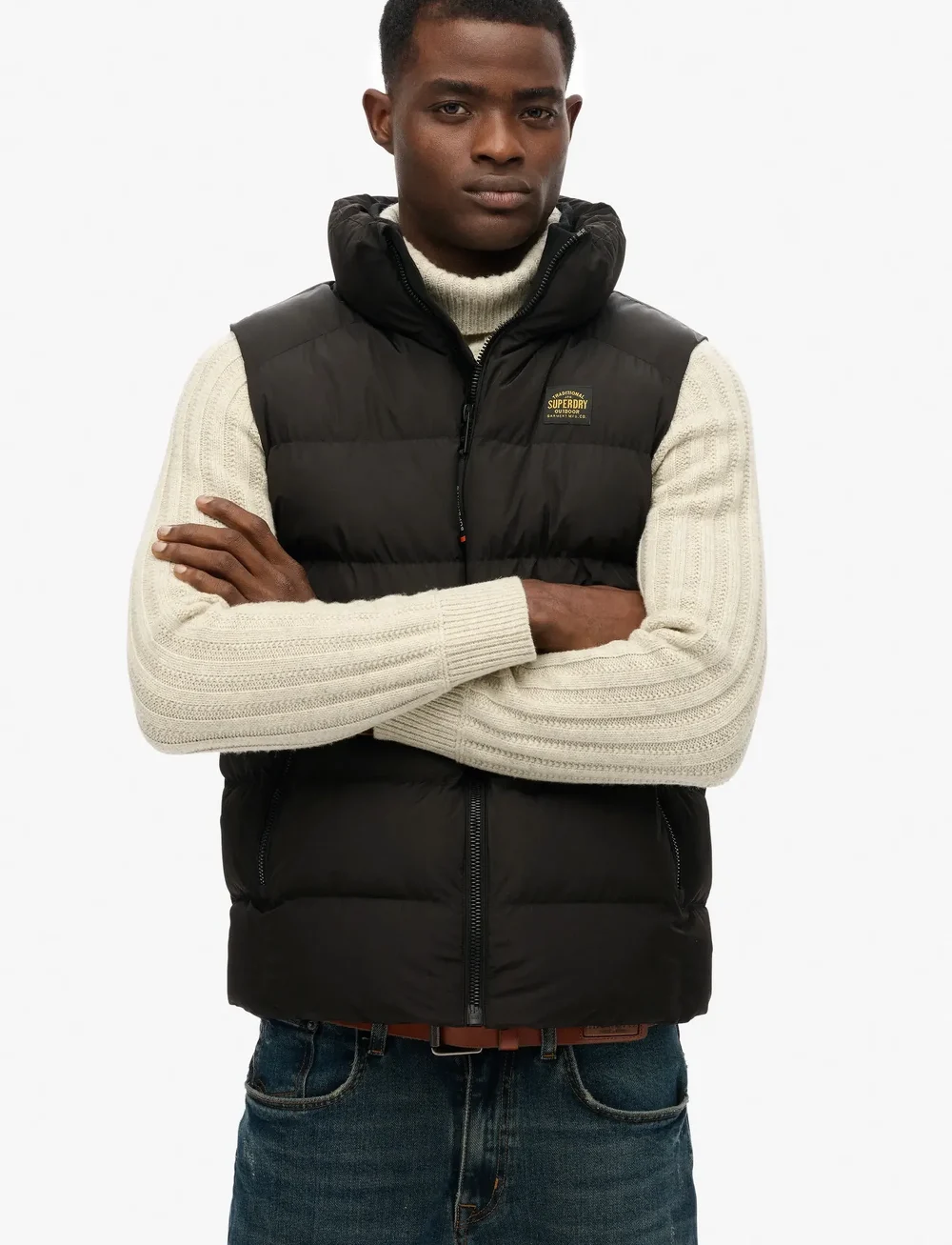 Superdry - SPORTS PUFFER GILET - vestid - black - 4