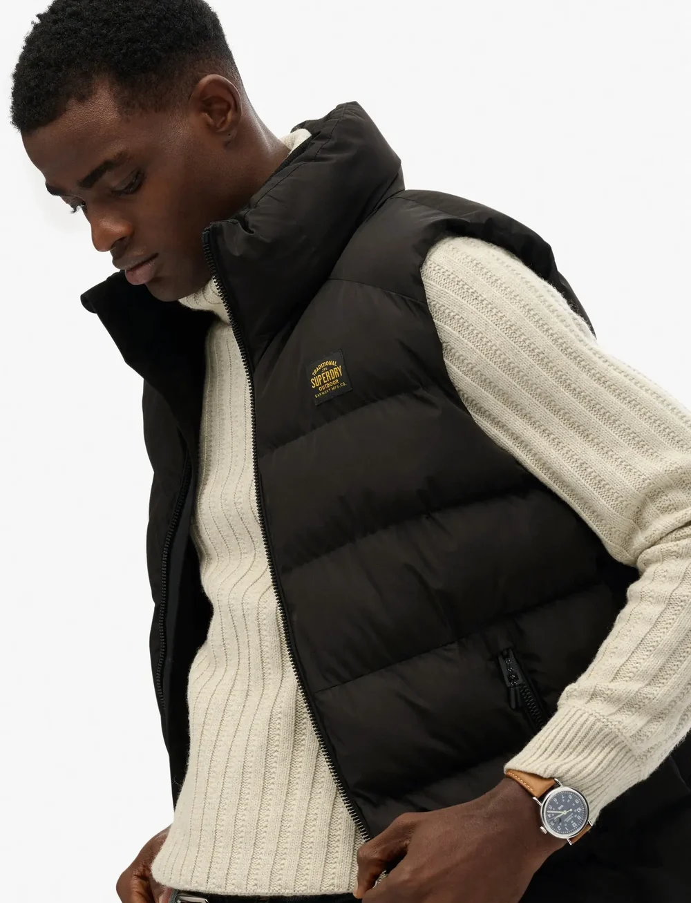 Superdry - SPORTS PUFFER GILET - vestid - black - 5