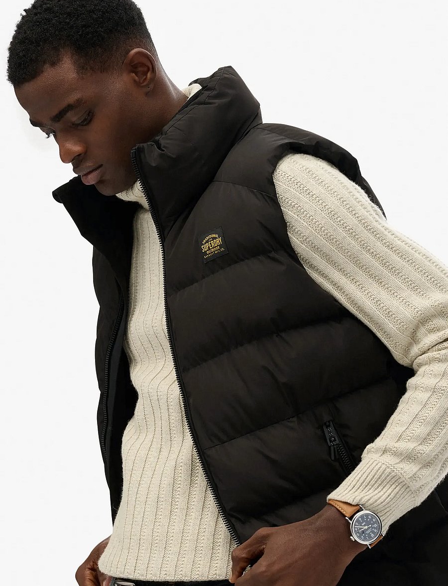 Superdry - SPORTS PUFFER GILET - black - 5